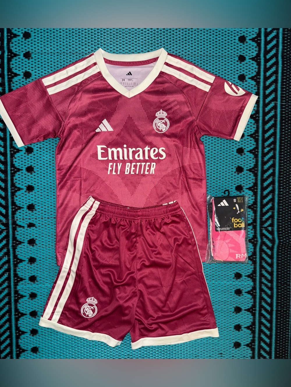 Children Real Madrid Third Kit 26/27 Jersey/Kit Fan Version (Top+Shorts+Socks)